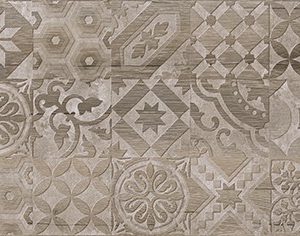 Керамическая плитка Альбервуд Декор 1 коричневый 1664-0165 20х60